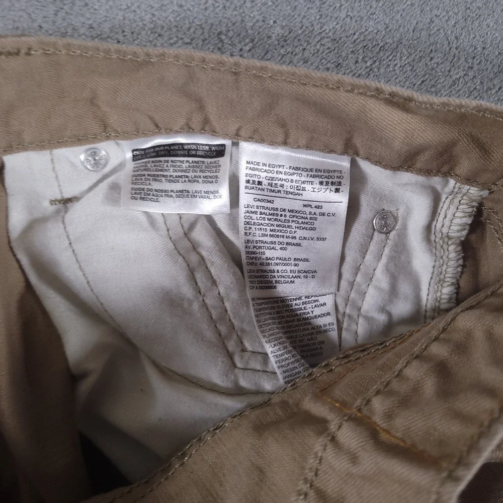 Levi's 505 Jean Mens 36x29 (Fits 34x29) Tan Straight Leg Cotton Denim‎ Pants